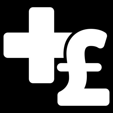 Tıbbi Lirası iş düz vektör simgesi simgesi