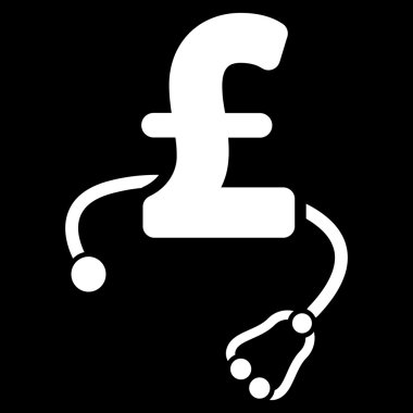 Tıbbi Lirası iş düz vektör simgesi simgesi