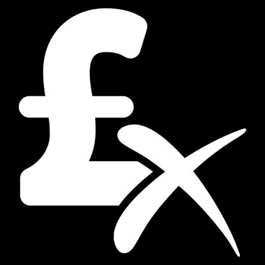 Lirası düz vektör simgesi simgesi reddetmek