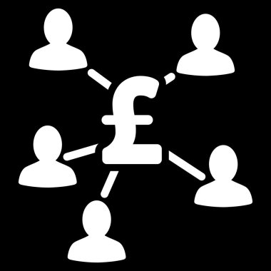 Vektör simgesi simgesi pound ödeme istemcilerinin düz