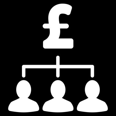 Pound ödeme ilişkiler vektör simgesi simgesi düz