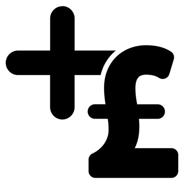 Tıp Lirası fiyat düz vektör simgesi simgesi