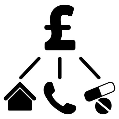 Hayat Lirası düz vektör simgesi simgesi giderleri