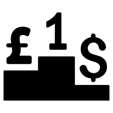 Doları Lirası rekabet düz vektör simgesi simgesi