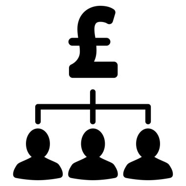 Pound ödeme ilişkiler vektör simgesi simgesi düz