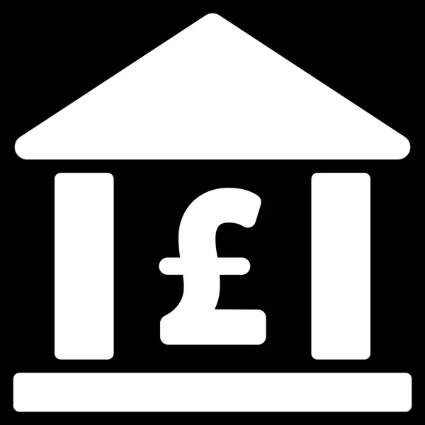 Funt Bank płaski wektor ikony Symbol — Wektor stockowy
