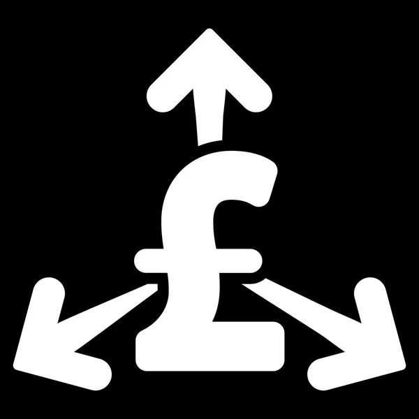 Geld ausgeben Pfund flache Vektor Symbol Symbol — Stockvektor