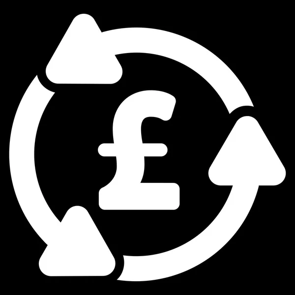 Símbolo plano do ícone do vetor da circulação da libra — Vetor de Stock