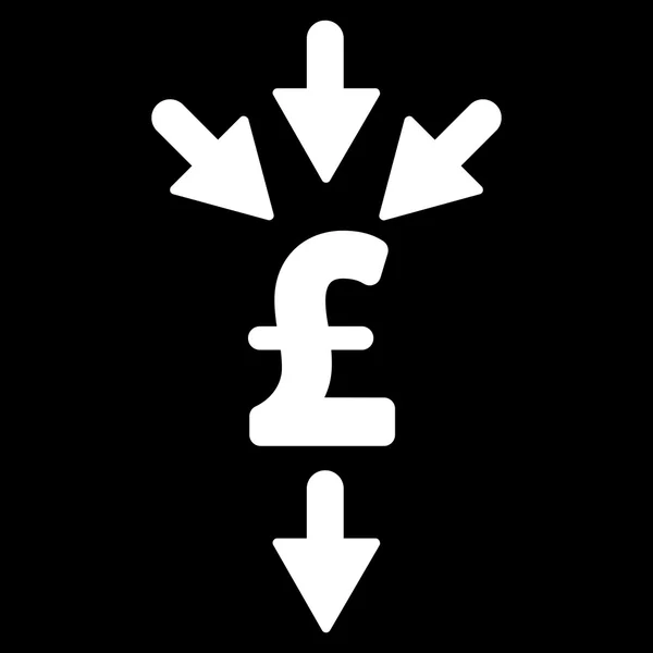 Libra Combinar Pagos Símbolo de icono de vector plano — Vector de stock