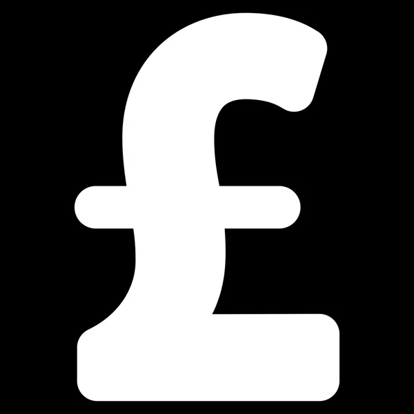Símbolo de ícone de vetor liso libra esterlina — Vetor de Stock
