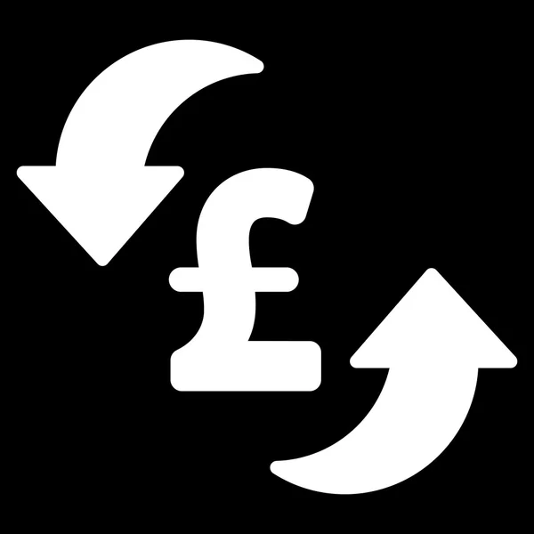 Actualización de costo de la libra plana Vector icono símbolo — Vector de stock