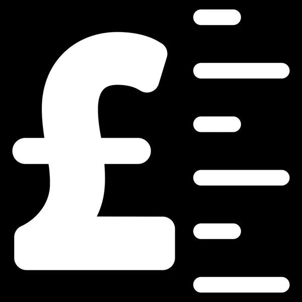 Símbolo plano do ícone do vetor do valor da libra — Vetor de Stock