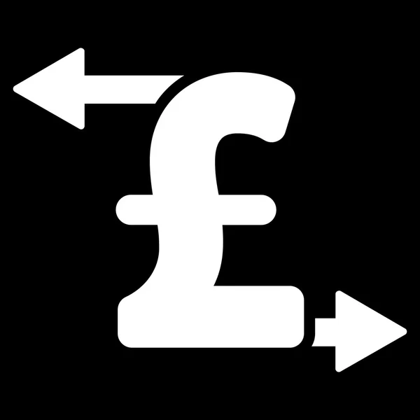 Pfund Auszahlungen flache Vektor Symbol Symbol — Stockvektor