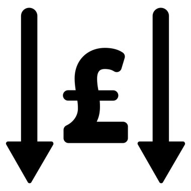 Lirası düz vektör simgesi simgesi almak