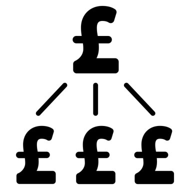 Pound Financial Structure Flat Vector Icon Symbol