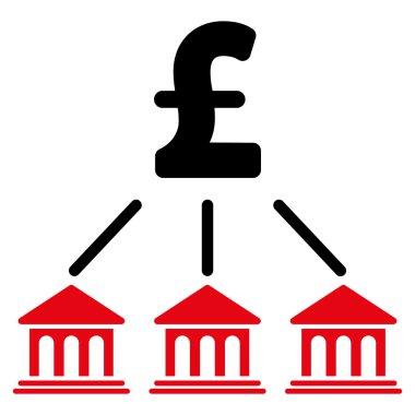 Lirası banka organizasyon düz vektör simgesi simgesi