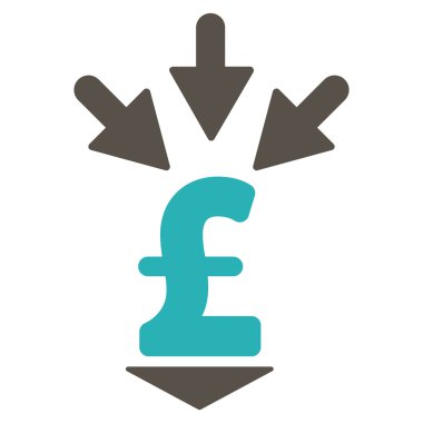 Pound Ödeme Düz Vektör Simgesi Simgesini Tümleştir