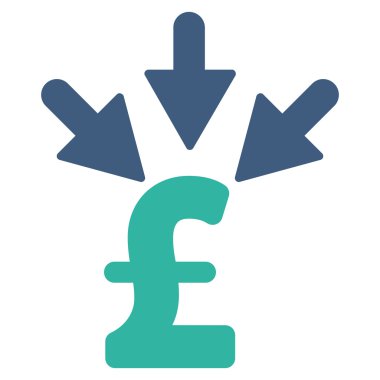 Toplama Pound ödeme düz vektör simgesi simgesi