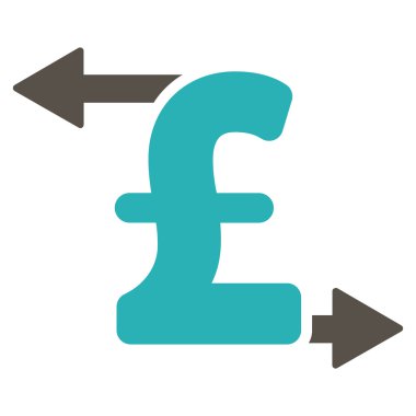 Pound ödeme düz vektör simgesi simgesi