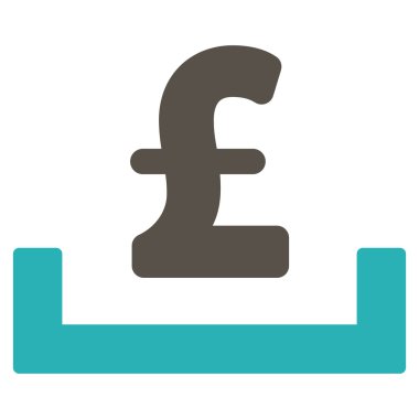 Lirası mevduat yerleşim düz vektör simgesi simgesi