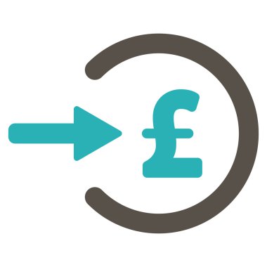 Lirası gelir düz vektör simgesi simgesi