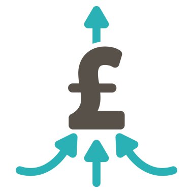 Lirası mali toplayıcı düz vektör simgesi simgesi