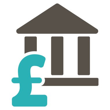 Kütüphane Pound ödeme düz vektör simgesi simgesi