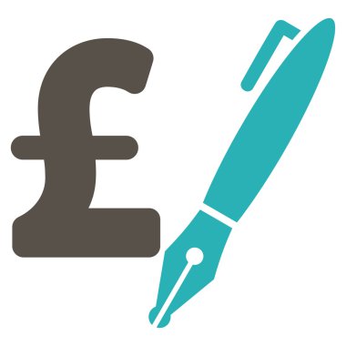 Kalem Lirası fiyat düz vektör simgesi simgesi