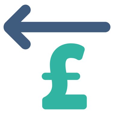 Cashback Pound Düz Vektör Simgesi Sembol