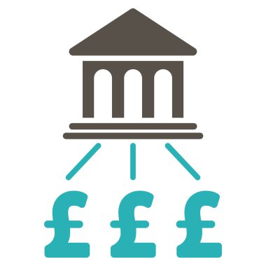 Lirası banka düzeni düz vektör simgesi simgesi