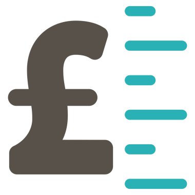 Lirası değer düz vektör simgesi simgesi