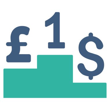 Doları Lirası rekabet düz vektör simgesi simgesi