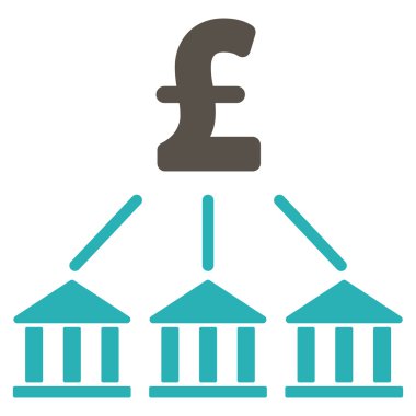 Lirası banka Derneği düz vektör simgesi simgesi