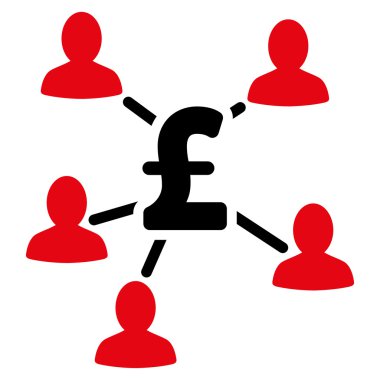 Vektör simgesi simgesi pound ödeme istemcilerinin düz