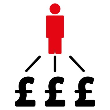 Kişi Lirası düz vektör simgesi simgesi giderleri