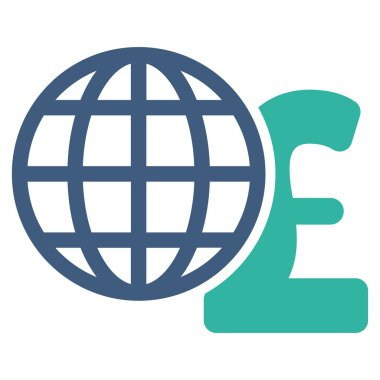 Küresel Lirası düz vektör simgesi simgesi finanse etmektedir.