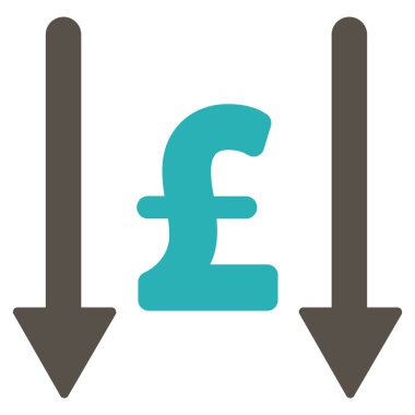 Lirası düz vektör simgesi simgesi almak