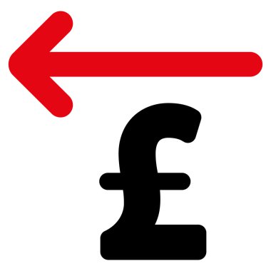 Cashback Pound Düz Vektör Simgesi Sembol