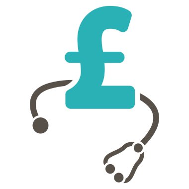 Tıbbi Lirası iş düz vektör simgesi simgesi