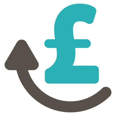 Düz vektör simgesi simgesi pound ödemek