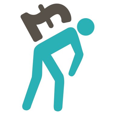 Lirası para kurye düz vektör simgesi simgesi