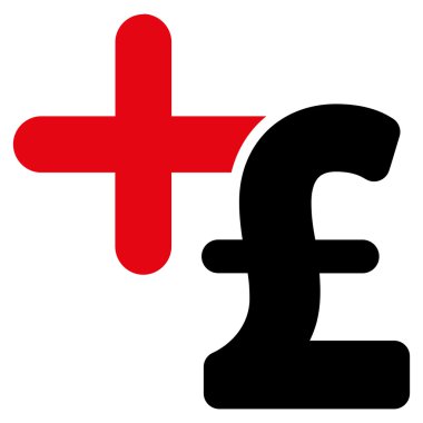 Tıp Lirası fiyat düz vektör simgesi simgesi