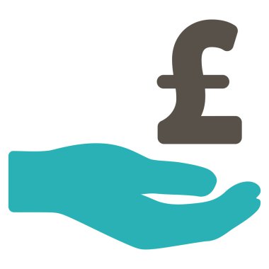 Lirası bağış düz vektör simgesi simgesi