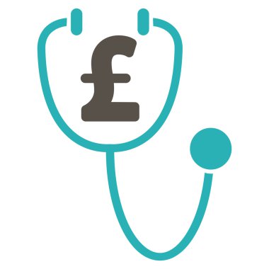 Lirası sağlık düz vektör simgesi simgesi