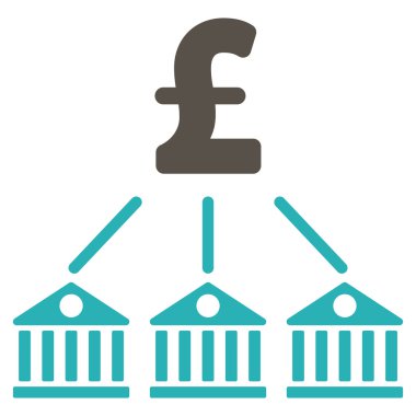 Banka Lirası düz vektör simgesi simgesi giderleri