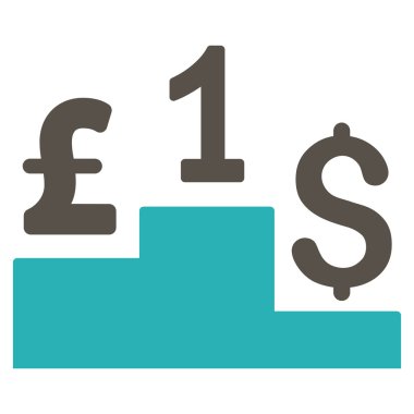 Doları Lirası rekabet düz vektör simgesi simgesi