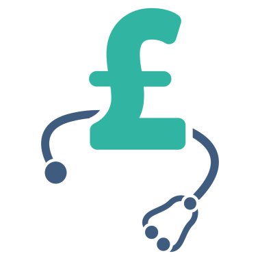 Tıbbi Lirası iş düz vektör simgesi simgesi