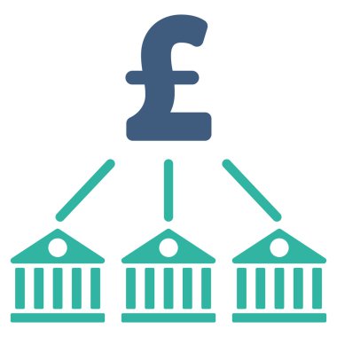 Banka Lirası düz vektör simgesi simgesi giderleri