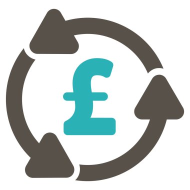 Lirası dolaşım düz vektör simgesi simgesi