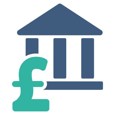 Kütüphane Pound ödeme düz vektör simgesi simgesi